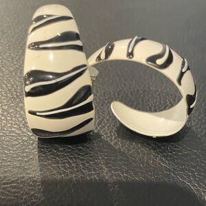Vintage Zebra Pattern Earrings